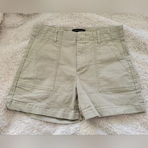 Banana Republic Light Khaki Cotton Utility Shorts
